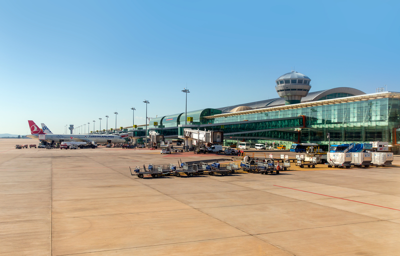 Izmir Airport has two passenger terminals. 